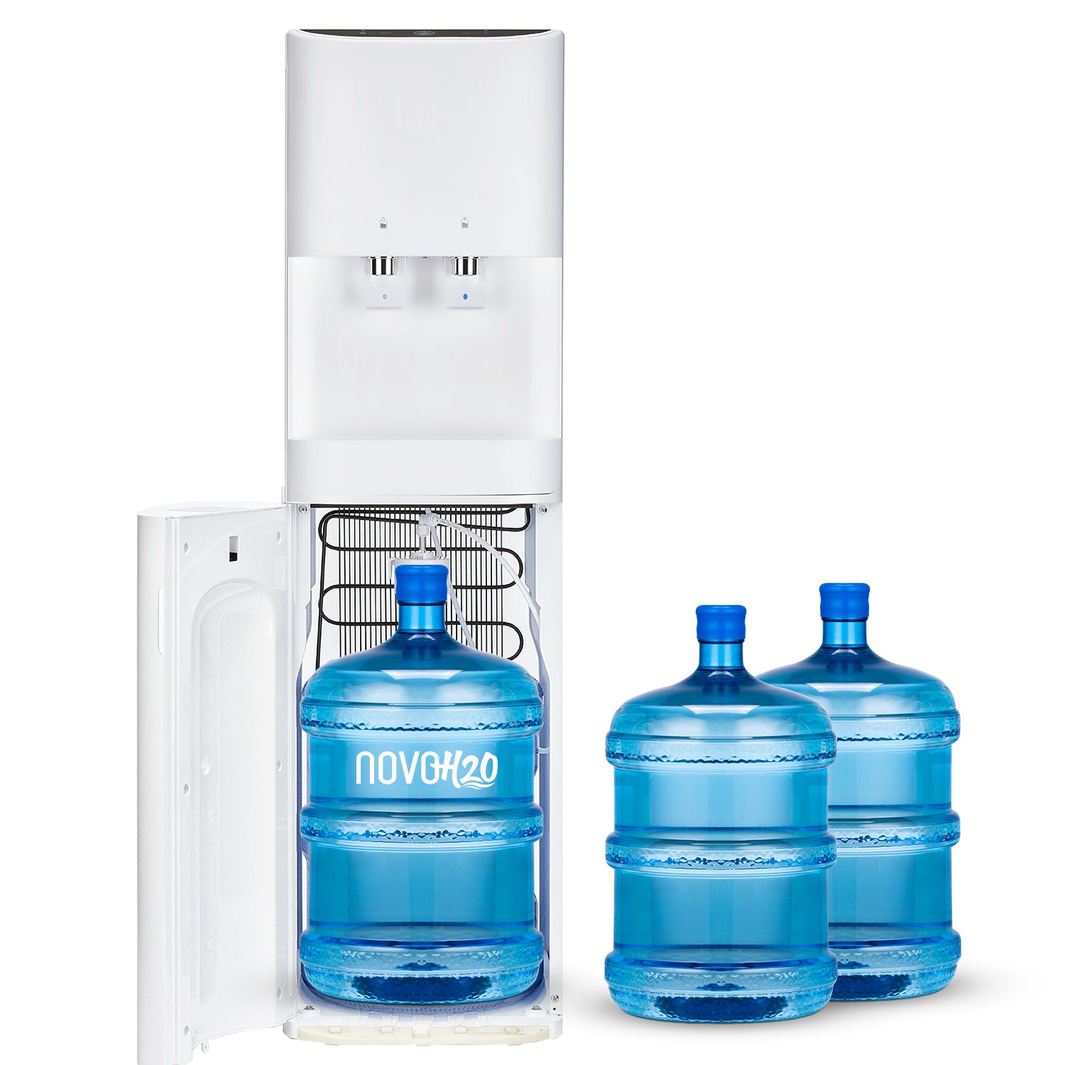 Premium Water Cooler (White) – Bottom Loaded (+ 3 free 15L bottles)