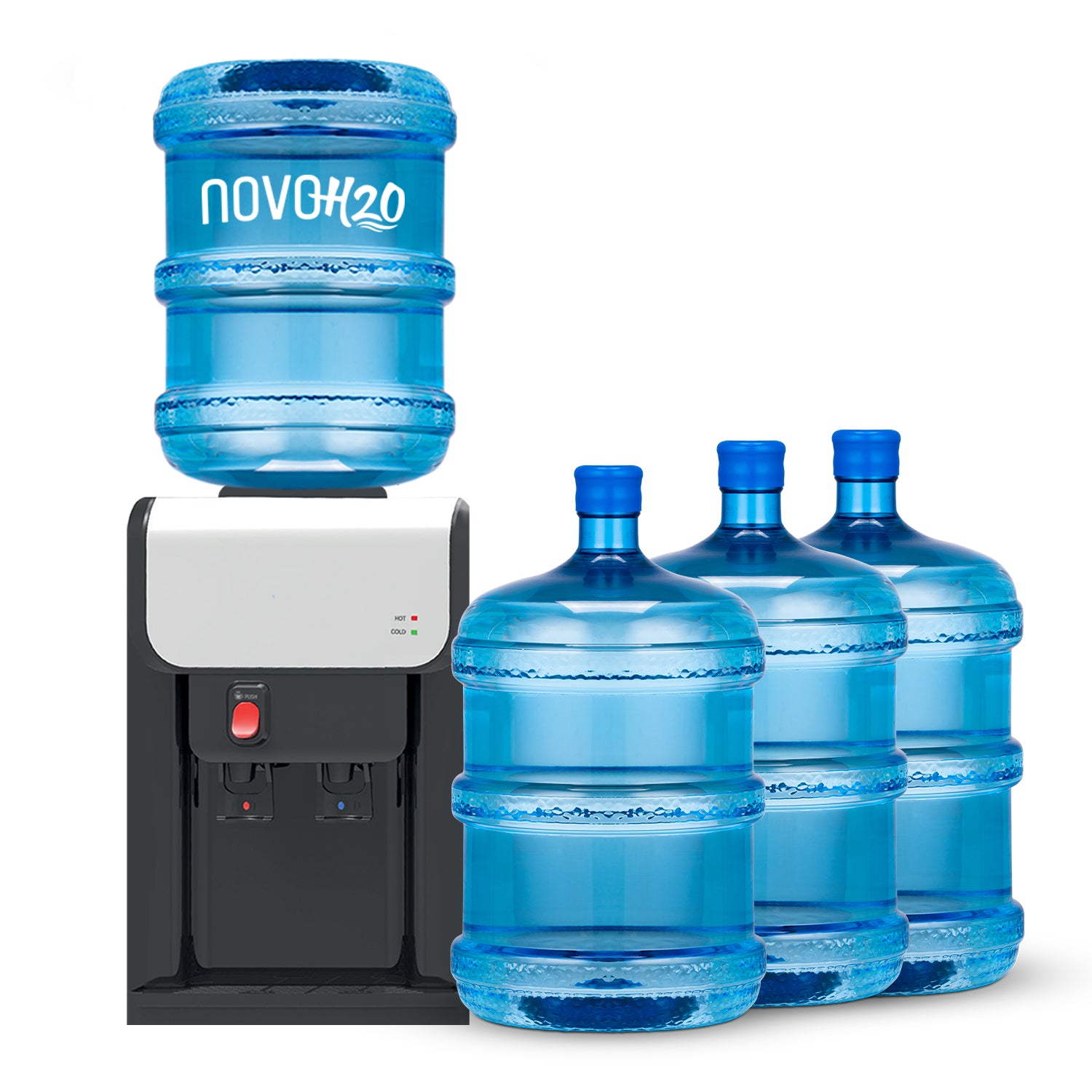 Contemporary Benchtop Water Cooler (+ 4 free 15L bottles) - <strong>Annual Hire</strong>