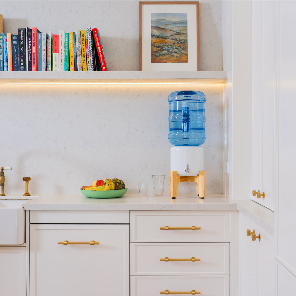 Premium Ceramic Dispenser – “Wonder Well - Lily” (Dispenser + 3 bottles)