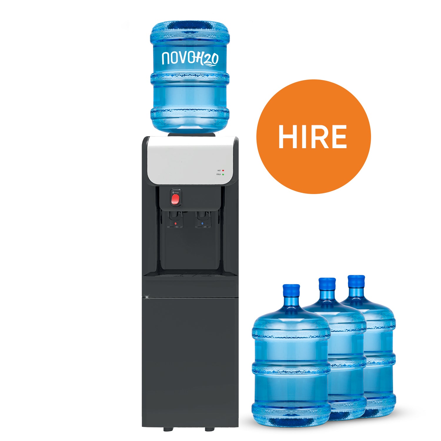 Contemporary Water Cooler (+ 4 free 15L bottles) - <strong>Annual Hire</strong>