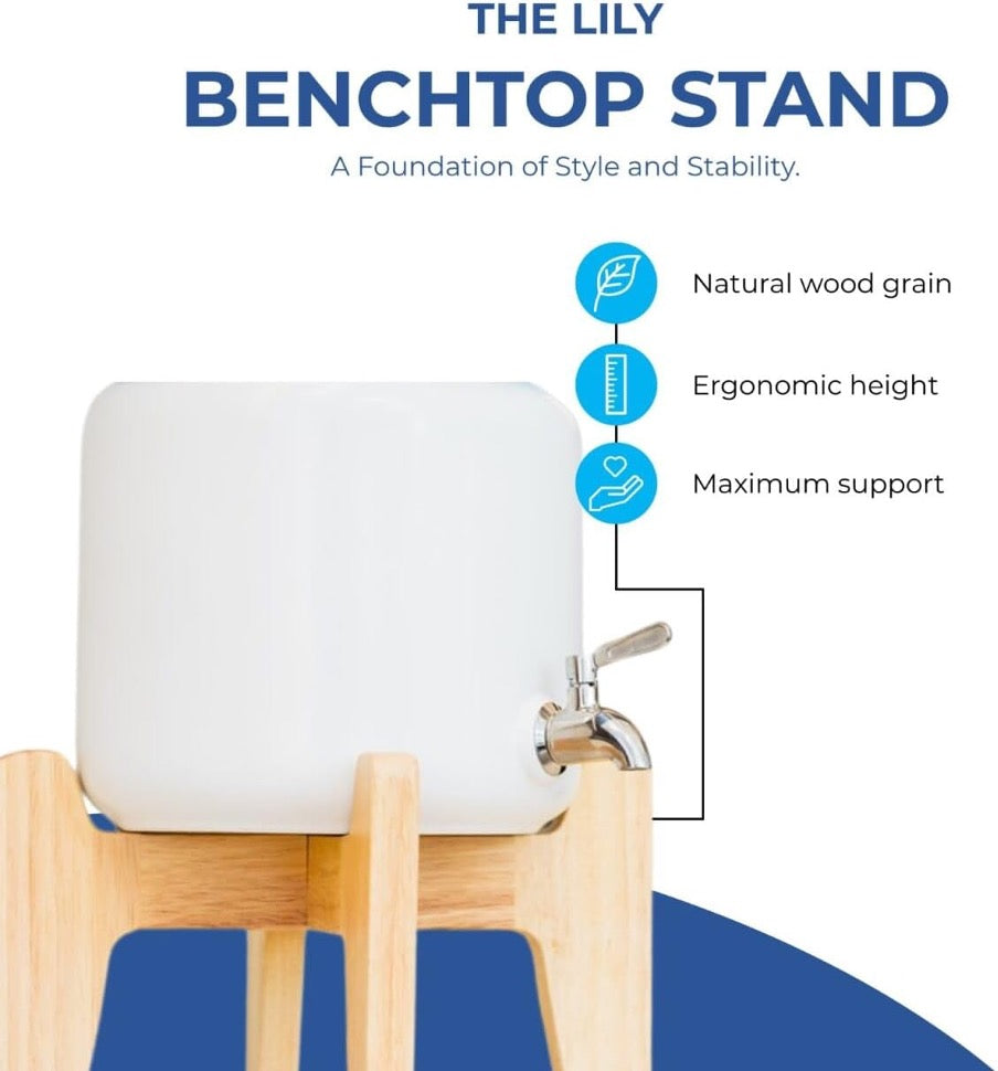 Premium Ceramic Dispenser – “Wonder Well - Lily” (Dispenser + 3 bottles)