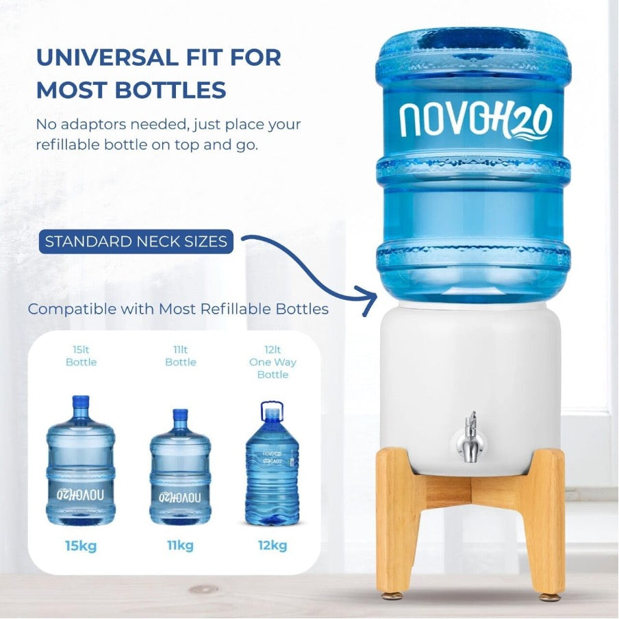 Premium Ceramic Dispenser – “Wonder Well - Lily” (Dispenser + 3 bottles)