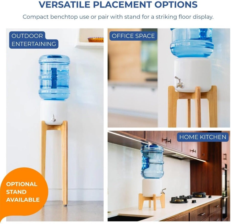 Premium Ceramic Dispenser – “Wonder Well - Lily” (Dispenser + 3 bottles)