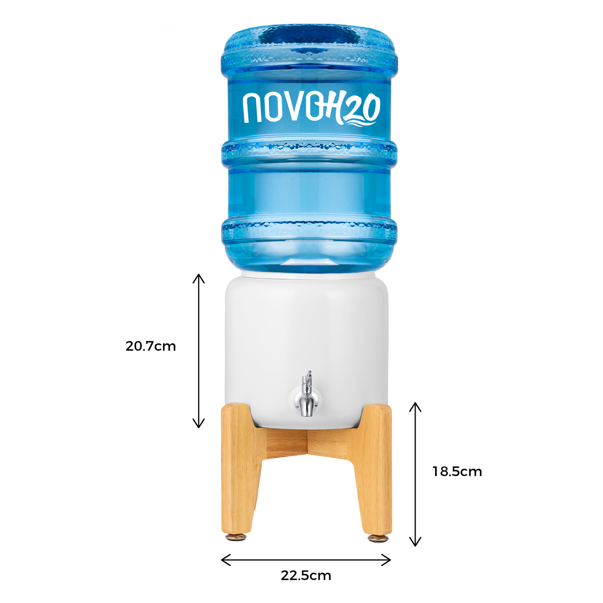 Premium Ceramic Dispenser – “Wonder Well - Lily” (Dispenser + 3 bottles)