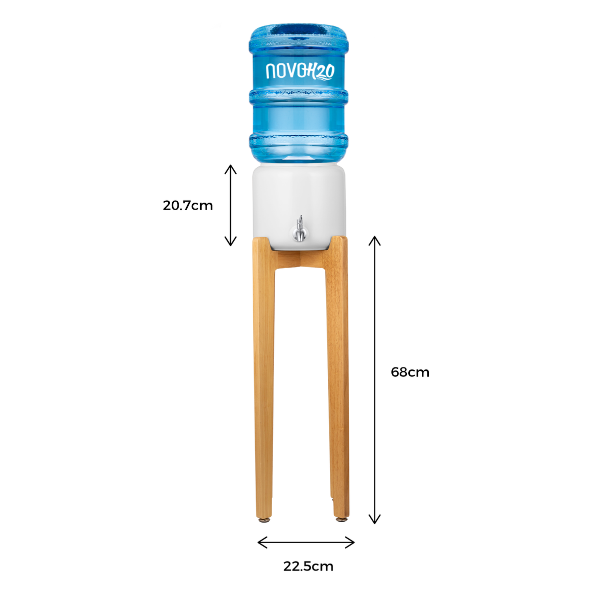 Premium Ceramic Dispenser – “Wonder Well - Lily” (Dispenser + 3 bottles)