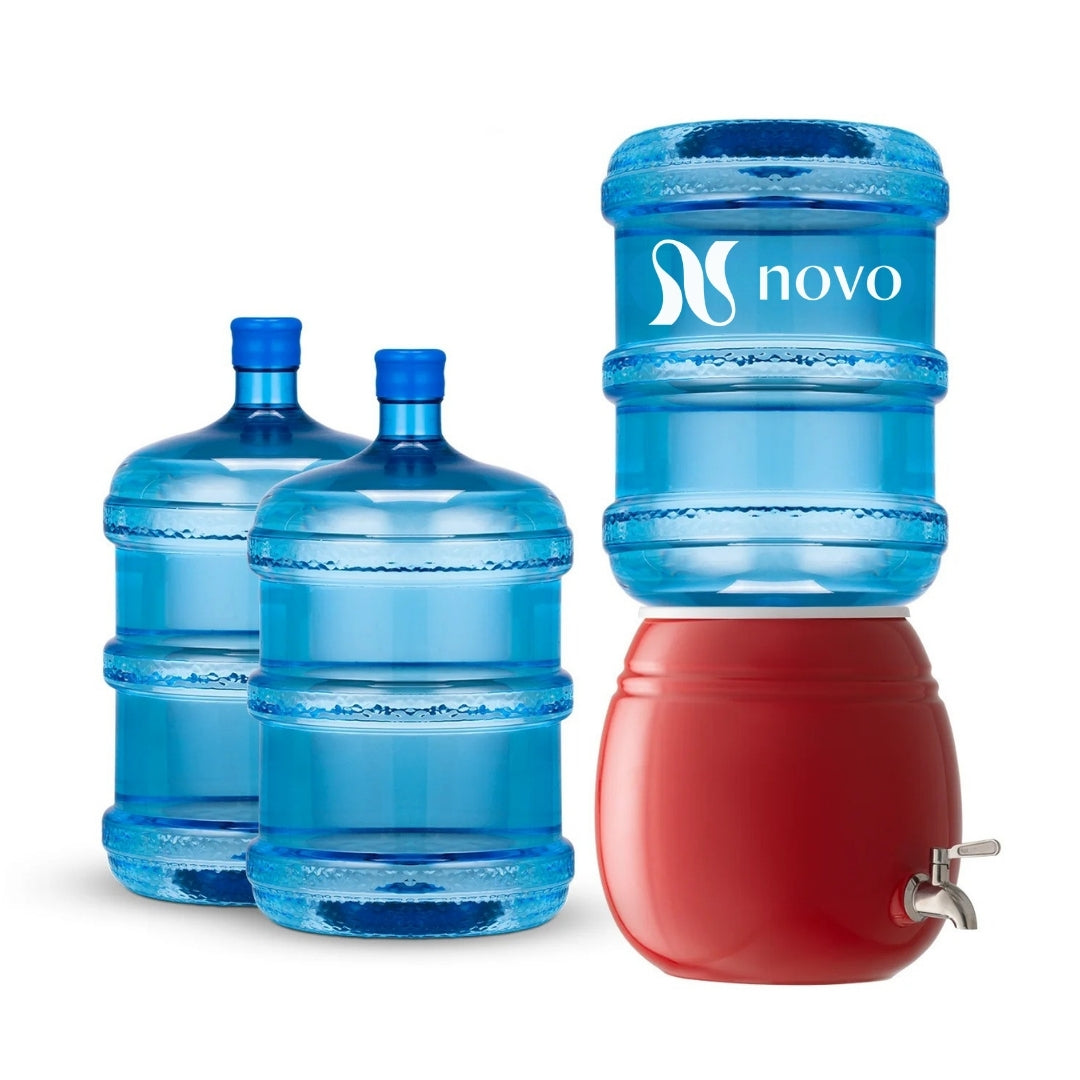 Premium Ceramic Dispenser – “Wonder Well - Sara” (Dispenser + 3 bottles)